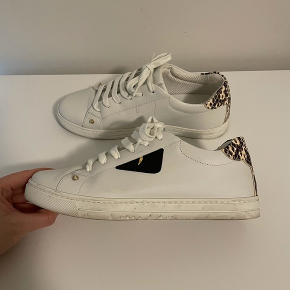 Fendi women’s white monster sneaker in size 37 - Picture 6 of 12